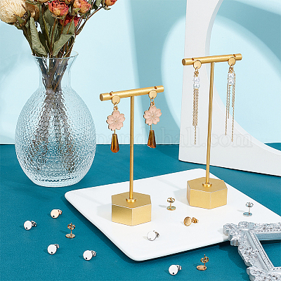 Фурнитура для сережек-гвоздиков из нержавеющей стали 304 с вакуумным покрытием pvd STAS-UN0011-73-1