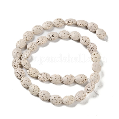 Нити бусин из натурального лавового камня G-H311-01-01-1