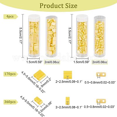 530шт 2 стеклянных бисера с 2 отверстиями SEED-NB0001-74-1
