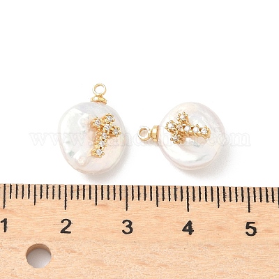 Подвески из натурального пресноводного жемчуга PEAR-F008-19G-01-1