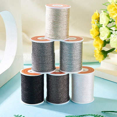 6 рулон полиэстеровой металлизированной нити 6 цветов OCOR-TA0002-82C-1