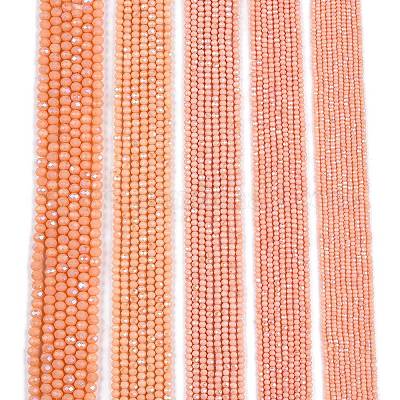 Гальванизировать непрозрачные сплошной цвет стеклянные бусы пряди EGLA-A044-P1mm-L33-1