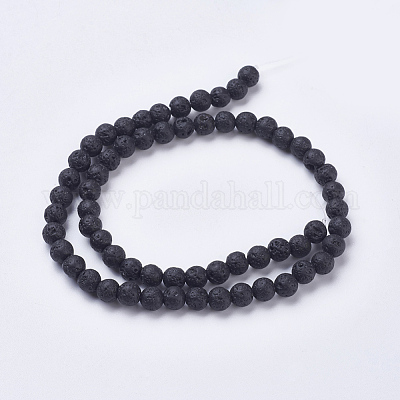 Бусы из натуральной лавы G-J346-37-6mm-1