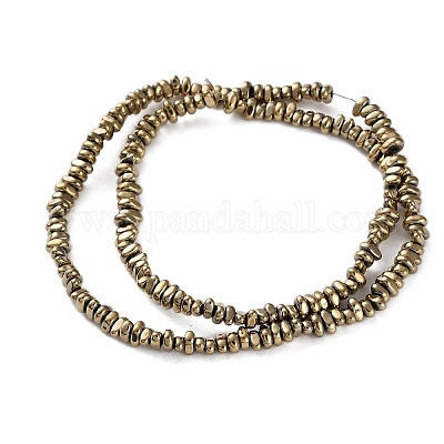 Гальванические нити из синтетических немагнитных гематитовых бусин G-I364-B01-01-1