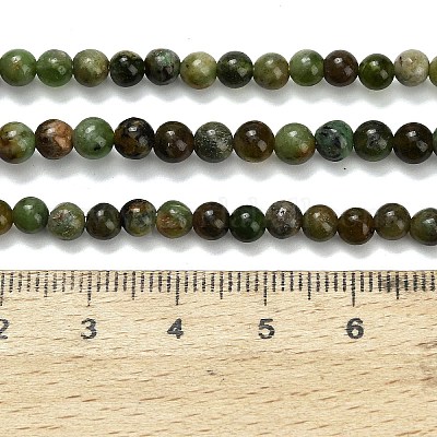 Естественный зеленый опал бисер нитей G-L642-B14-4mm-1