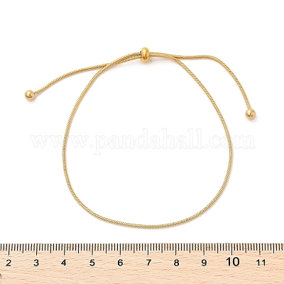 Браслеты-слайдеры из нержавеющей стали 304 с цепочкой-змейкой для женщин BJEW-R013-01G-1