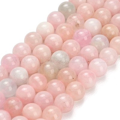 Природные морганит нитей бисера G-H329-C12-8mm-1