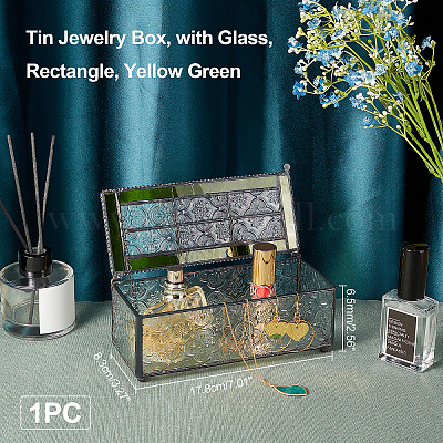 Оловянная шкатулка OBOX-WH0007-09-1