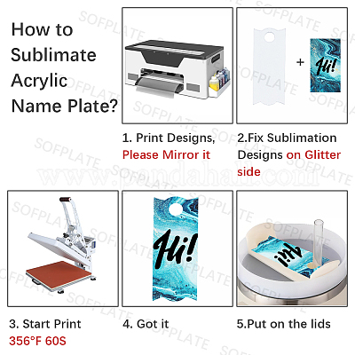 8 шт. акриловые термотрансферные большие подвески FIND-SP0003-10C-1