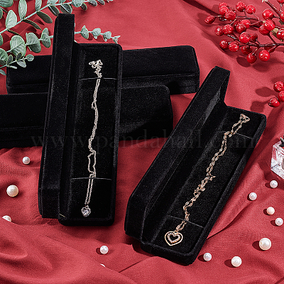 Бархат ожерелье коробки CON-FG0001-06-1