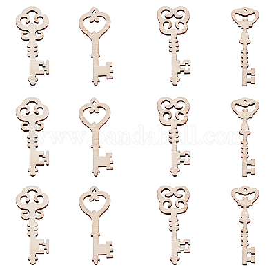 100шт незавершенные деревянные подвески WOOD-CJ0001-55-1