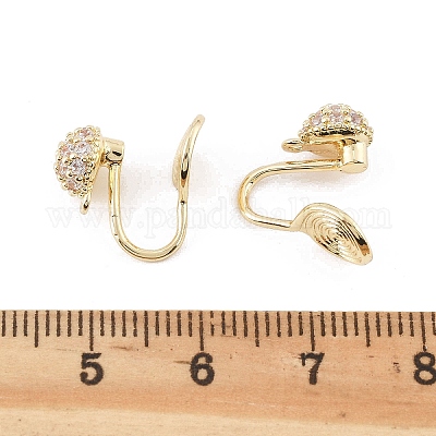 Латунные серьги с клипсами KK-K371-27B-G-1