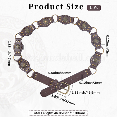 Винтажные ремни из искусственной кожи с заклепками и пряжками из сплава AJEW-WH20064-22A-1