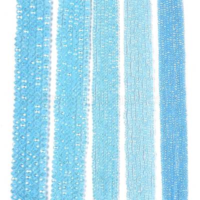 Стеклянные бусины с гальваническим покрытием  EGLA-A044-J6mm-B04-1