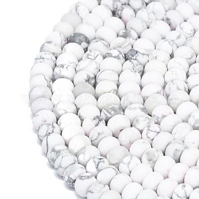 Природные Говлит бисер нитей G-P575-A32-6x4mm-1