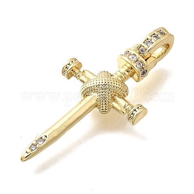 Латунные микро проложить кубического циркония подвески KK-P336-29G-1