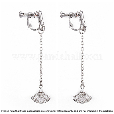 Латунный винт клипсы серьги выводы X-KK-N229-01C-1