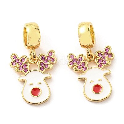 Подвески из настоящей 18-каратной позолоченной латуни с микропаве и кубическим цирконием KK-M247-27G-1