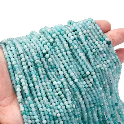 Природных амазонит бисер нитей&nbsp;LS-G-RM2025-B03-4mm-1