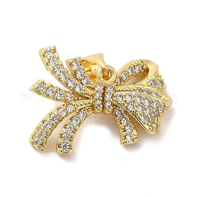 Латунные микропаве прозрачные подвески с фианитом FIND-Z041-01G-1