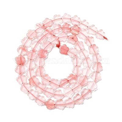 Вишневого кварца стеклянные бусы пряди G-B138-C16-01-1