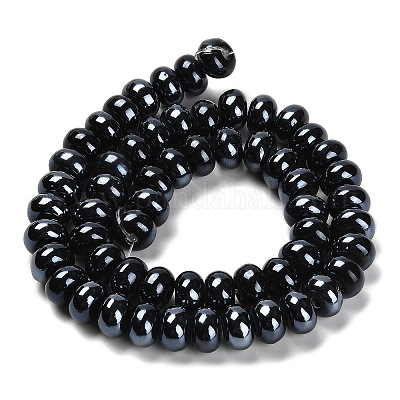 Фарфоровые бусины-рондели PORC-Q001-01H-1