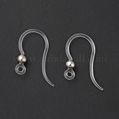 Крючки для сережек из прозрачной смолы RESI-G050-01P-1