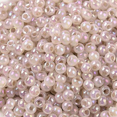6/0 круглые стеклянные бусины непрозрачного цвета с радужным покрытием SEED-T006-04D-02-1