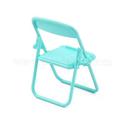 Симпатичный мини пластиковый складной стул DJEW-WH0015-76-1