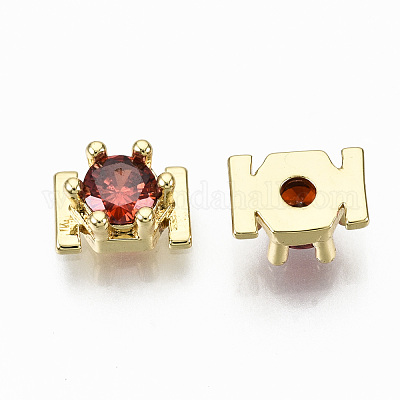 Латунь микро проложить Циркон кабошоны KK-S061-48G-E-NR-1