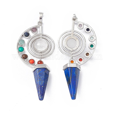 7 чакра натуральный лазурит большие подвески G-F733-02D-1