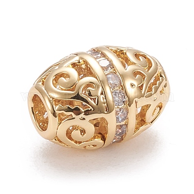 Латунные микропаве из прозрачного кубического циркония KK-K243-12G-1