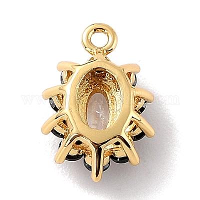 Брелки из экологически чистой латуни с микропаве и кубическим цирконием ZIRC-C027-12G-09-RS-1