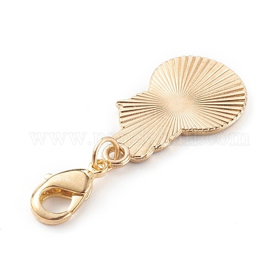 Рождественские тематические подвески из сплава с эмалью HJEW-JM00457-01-1