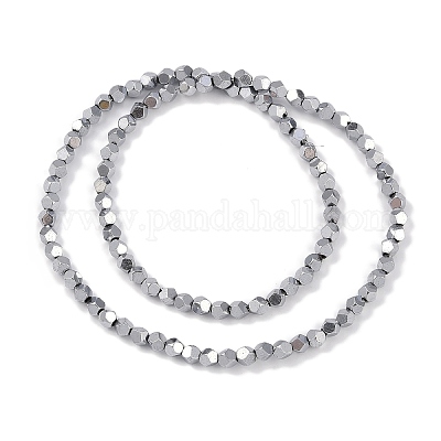 Гальванические нити из синтетических немагнитных гематитовых бусин G-A234-G03-01B-1