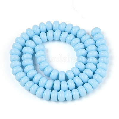 Непрозрачные с напылением стеклянные бусины X-GLAA-ZX008-8mm-18J-1