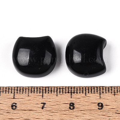 Бусины из натурального обсидиана в форме головы кошки G-T144-05D-1