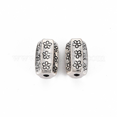 Сплавочные овальные бусины тибетского стиля  TIBEB-N005-054-1