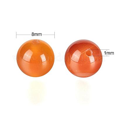 100шт 8мм натуральный сердолик круглые бусины DIY-LS0002-39-1