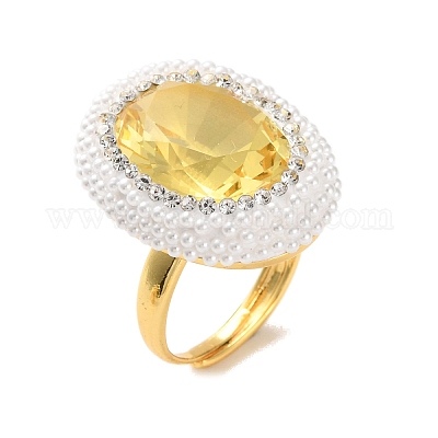 Регулируемые латунные кольца из микро-паве кубического циркония RJEW-K286-03G-1