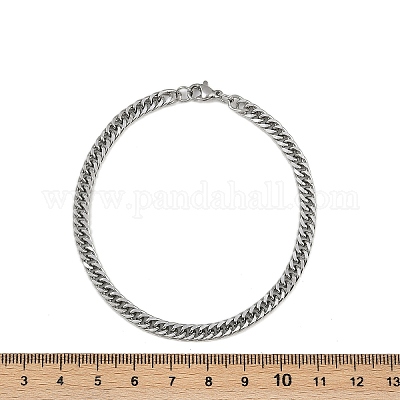 201 браслет из нержавеющей стали куба-киан для мужчин BJEW-B138-01P-1