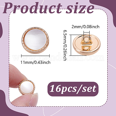 16 шт. пуговицы из сплава с 1 отверстиями BUTT-NB0002-03KCG-1