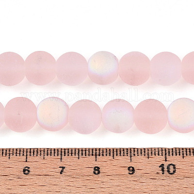 Матовые прозрачные стеклянные бусины GLAA-T032-T10mm-MBB10-1