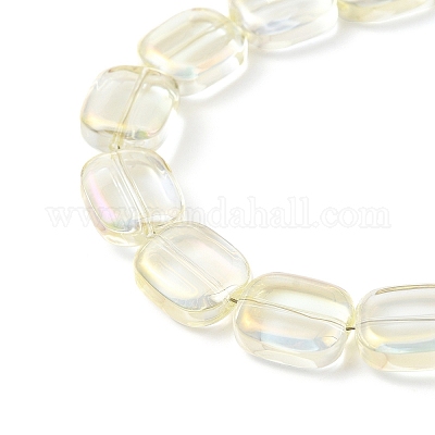 Прозрачные гальванические стеклянные бусины EGLA-P049-02A-FR03-1