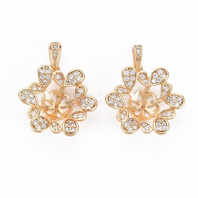 Латунная микропаве из прозрачного кубического циркония KK-S364-089-1