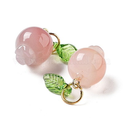 Натуральные агатовые подвески в виде фруктов и листьев G-Z052-03A-1