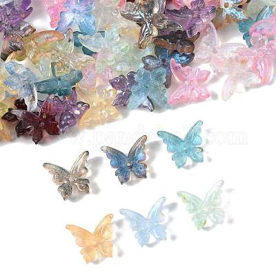 120шт 10 цвета выпечки окрашенные стеклянные бусины DGLA-FS0001-19-1