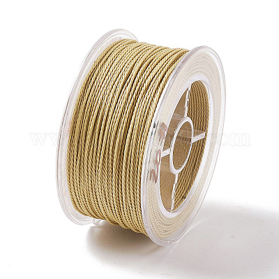 Круглый вощеный полиэфирный шнур YC-C001-01A-20-1