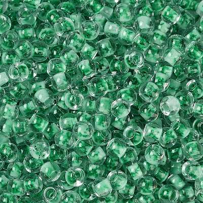 Прозрачные внутри цветные стеклянные бусины SEED-A032-04G-1