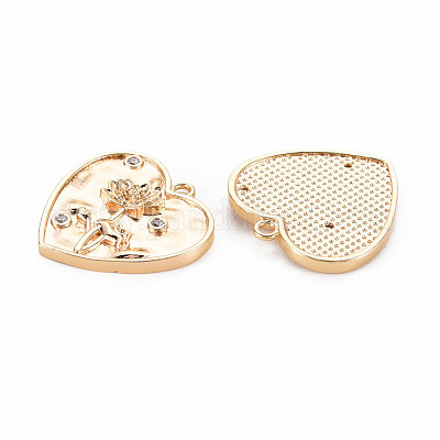 Латунные микропаве прозрачные подвески с фианитом KK-S364-181-1